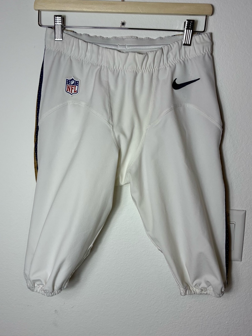 Nike NFL‎ Los Angeles Rams On Field Football Game Pants White Gold Navy